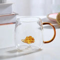 Charming Borosilicate Glass Mug with 3D Animal Design for Unique Beverage Experience 0