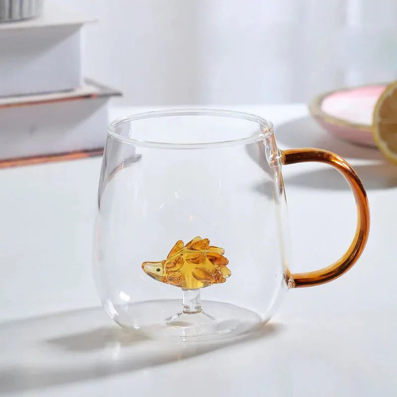 Charming Borosilicate Glass Mug with 3D Animal Design for Unique Beverage Experience 0