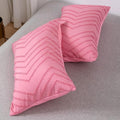 Chevron Pattern Plush Quilt Cover Set – Soft Microfiber Bedding Set with Pillowcases for Year-Round Comfort