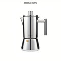 Classic Italian Moka Pot | Premium Stainless Steel Design with Heat-Resistant Handle | Perfect for Authentic Espresso at Home 0