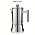 Classic Italian Moka Pot | Premium Stainless Steel Design with Heat-Resistant Handle | Perfect for Authentic Espresso at Home 6
