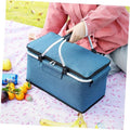Collapsible Insulated Picnic Basket with Leakproof Lining, 18L Capacity, Lightweight Aluminum Frame