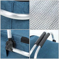 Collapsible Insulated Picnic Basket with Leakproof Lining, 18L Capacity, Lightweight Aluminum Frame