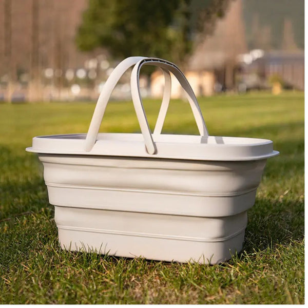 Collapsible Laundry Basket – Durable Plastic, Multi-Use Design for Washing, Organizing, and Outdoor Activities