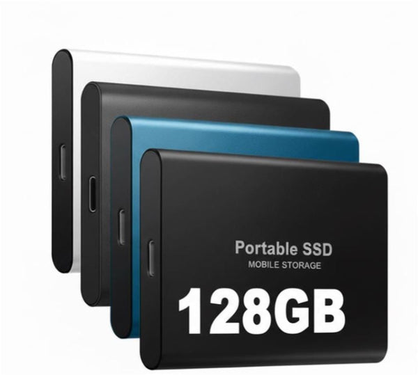 Compact External SSD Drive with High-Speed USB-C Connectivity | 128GB Portable Storage for Fast Data Transfer 0