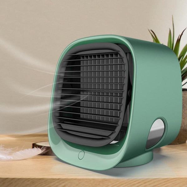 Compact USB-Powered Air Cooler and Humidifier – 2-in-1 Cooling Fan with 300ml Tank for Quiet Personal Comfort