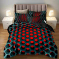 Cosmic Vortex Duvet Cover Set – 3-Piece Queen Size with Breathable Polyester and 3D Modern Design