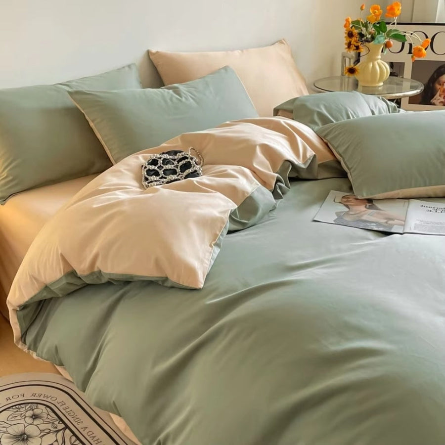 Cotton Duvet Cover Set 3pcs, Ultra-Soft 400 Thread Count, Breathable and Stylish Duvet Covers for King and Queen Size