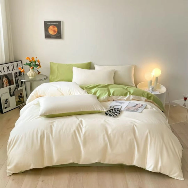 Cotton Duvet Cover Set 3pcs, Ultra-Soft 400 Thread Count, Breathable and Stylish Duvet Covers for King and Queen Size