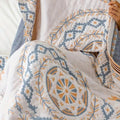 Cotton Throw Blanket with Bohemian Mandala Pattern – Soft, Breathable Multi-Use Indoor and Outdoor Blanket