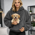 Cozy Pet Carrier Hoodie | Plush Sweatshirt with Soft Front Pouch for Comfort 5