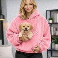 Cozy Pet Carrier Hoodie | Plush Sweatshirt with Soft Front Pouch for Comfort 7