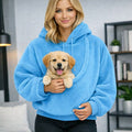 Cozy Pet Carrier Hoodie | Plush Sweatshirt with Soft Front Pouch for Comfort 8
