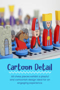 Creative Play | Educational Wooden Chess Set with Colorful Designs | Develops Strategic Thinking for Kids 7
