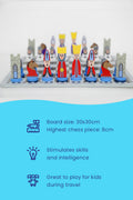 Creative Play | Educational Wooden Chess Set with Colorful Designs | Develops Strategic Thinking for Kids 8