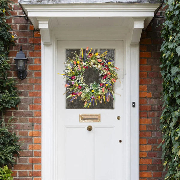 Blossom Ring Artificial Flower Wreath — Indoor & Outdoor Display