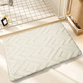 Diamond Jacquard Bath Mat – Ultra-Soft Microfiber Non-Slip Bathroom Rug with Geometric Design, Machine Washable, Plush Comfort