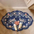 Diatomaceous Bath Mat with Floral Design – Quick-Drying Non-Slip Bathroom Mat for Safety and Comfort