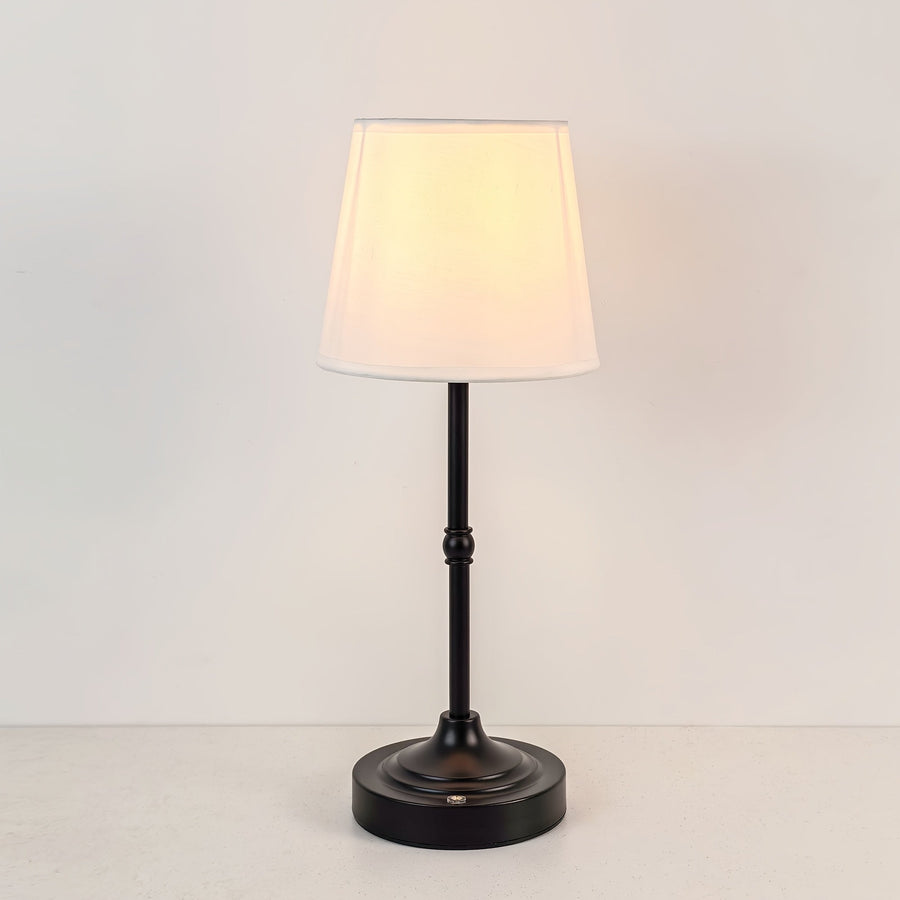 Dimmable Cordless Table Lamp with USB Rechargeable Battery and Brushed Metal Finish – Soft Ambient Lighting for Bedside or Desk Use