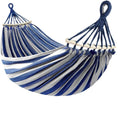 Double Camping Hammock with Wooden Spreaders – Anti-Roll Design, Durable Canvas, Portable for Outdoor Relaxation