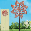 Double Windmill Metal Wind Spinner for Garden Decor – Durable Kinetic Yard Art for Outdoor Spaces