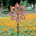 Double Windmill Metal Wind Spinner for Garden Decor – Durable Kinetic Yard Art for Outdoor Spaces
