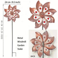 Double Windmill Metal Wind Spinner for Garden Decor – Durable Kinetic Yard Art for Outdoor Spaces