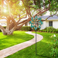 Double Windmill Metal Wind Spinner for Garden Decor – Durable Kinetic Yard Art for Outdoor Spaces