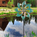 Double Windmill Metal Wind Spinner for Garden Decor – Durable Kinetic Yard Art for Outdoor Spaces