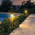 Eco-Friendly Solar Bamboo Flame Lights – 12-LED Solar Garden Lights for Outdoor Landscape Lighting, 2-Pack