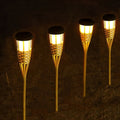 Eco-Friendly Solar Bamboo Flame Lights – 12-LED Solar Garden Lights for Outdoor Landscape Lighting, 2-Pack