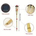 Eco-Friendly Solar Bamboo Flame Lights – 12-LED Solar Garden Lights for Outdoor Landscape Lighting, 2-Pack
