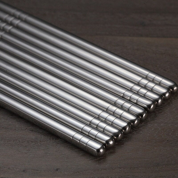 Elegant Dining | Stainless Steel Chopsticks Set with Ergonomic Grip | Reusable Utensils for Luxurious Mealtime 1