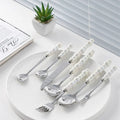 Elegant Flatware Set | Stainless Steel Cutlery with Pearl-Style Handles | Durable and Stylish for Everyday Use 5
