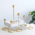 Elegant Gold Candle Holder with Sturdy Base – Metal Candle Stick Holder for Boho Chic Home Décor