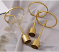 Elegant Gold Candle Holder with Sturdy Base – Metal Candle Stick Holder for Boho Chic Home Décor