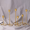 Elegant Gold Candle Holder with Sturdy Base – Metal Candle Stick Holder for Boho Chic Home Décor