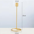 Elegant Gold Candle Holder with Sturdy Base – Metal Candle Stick Holder for Boho Chic Home Décor