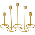 Elegant Gold Candle Holder with Sturdy Base – Metal Candle Stick Holder for Boho Chic Home Décor