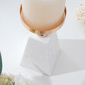 Elegant Gold Candle Holders in Pyramid Shape – Premium Marble Design, 7.68 and 8.7 Sizes for Modern Home Decor