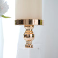 Elegant Gold Candle Holders in Pyramid Shape – Premium Marble Design, 7.68 and 8.7 Sizes for Modern Home Decor