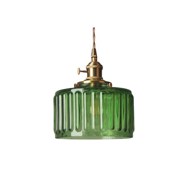 Elegant Hanging Lamp | Glass Pendant Light with Brass Fixture | Adjustable Height for Cozy Kitchen Ambiance 1