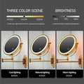 Elegant LED Vanity Mirror with 10X Magnification & Adjustable Lighting for Precision Grooming 4