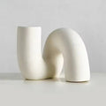 Elegant Porcelain Decorative Vase with Handcrafted Finish | Minimalist Centerpiece for Floral Displays 0