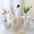 Elegant Porcelain Decorative Vase with Handcrafted Finish | Minimalist Centerpiece for Floral Displays 2