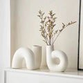 Elegant Porcelain Decorative Vase with Handcrafted Finish | Minimalist Centerpiece for Floral Displays 4