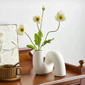 Elegant Porcelain Decorative Vase with Handcrafted Finish | Minimalist Centerpiece for Floral Displays 5