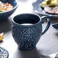 Elegant Porcelain Dinnerware Set with Navy Baroque Design | Durable & Dishwasher Safe for Everyday and Formal Dining 2