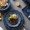 Elegant Porcelain Dinnerware Set with Navy Baroque Design | Durable & Dishwasher Safe for Everyday and Formal Dining 3
