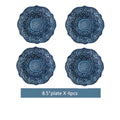 Elegant Porcelain Dinnerware Set with Navy Baroque Design | Durable & Dishwasher Safe for Everyday and Formal Dining 6